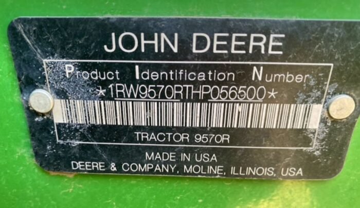 2017 John Deere 9570R Tractor - Image 12