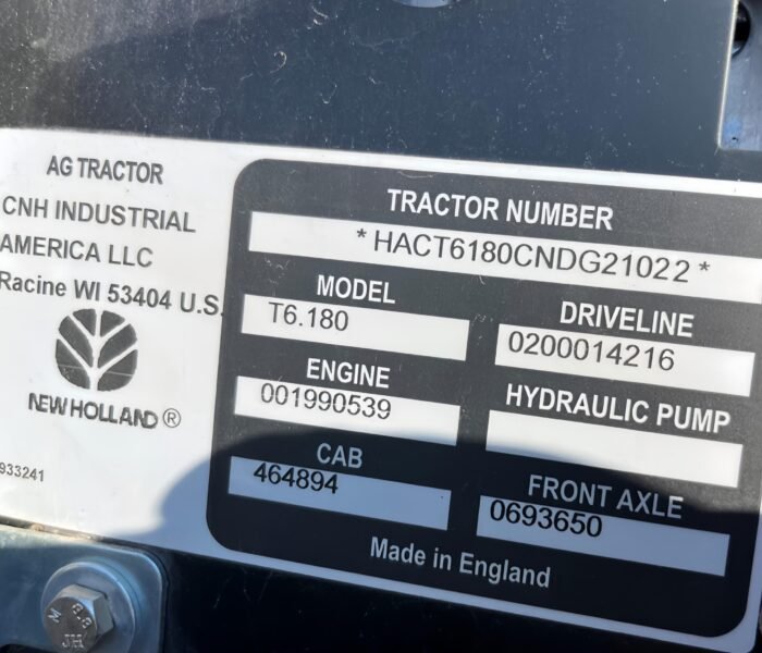 2021 New Holland T6.180 Tractor - Image 11