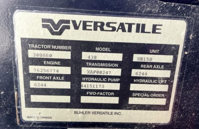 2020 VERSATILE 430 Tractor - Image 13