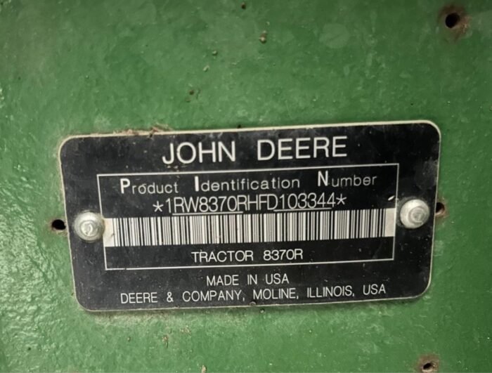 2015 John Deere 8370R Tractor - Image 8