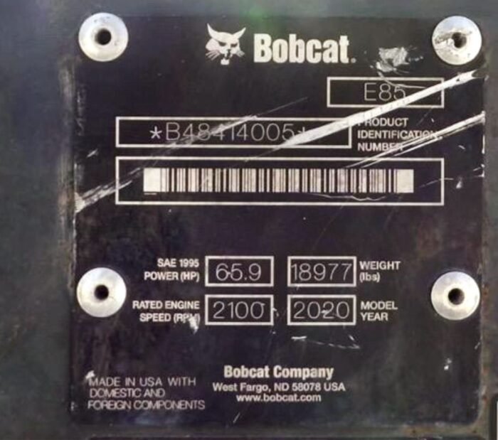 2020 Bobcat E85 Midi excavator - Image 13