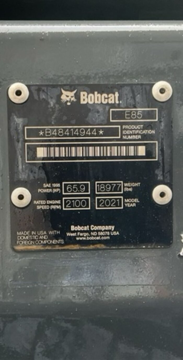 2021 Bobcat E85 Midi Excavator - Image 13