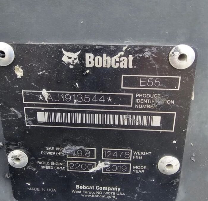 2019 Вobcat Е55 Compact Mini Excavator - Image 13