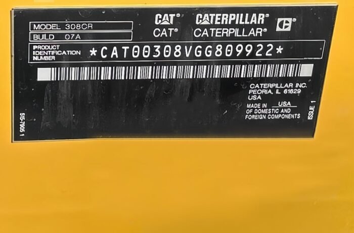 2021 Caterpillar 308 CR Mini Excavator (3rd Unit) - Image 17